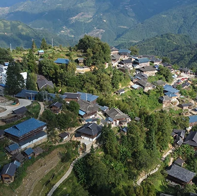 This is a photo of the winter Solstice charity team visiting poverty-stricken areas.